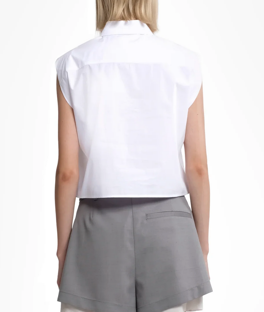Lucky sleeveless shirt white