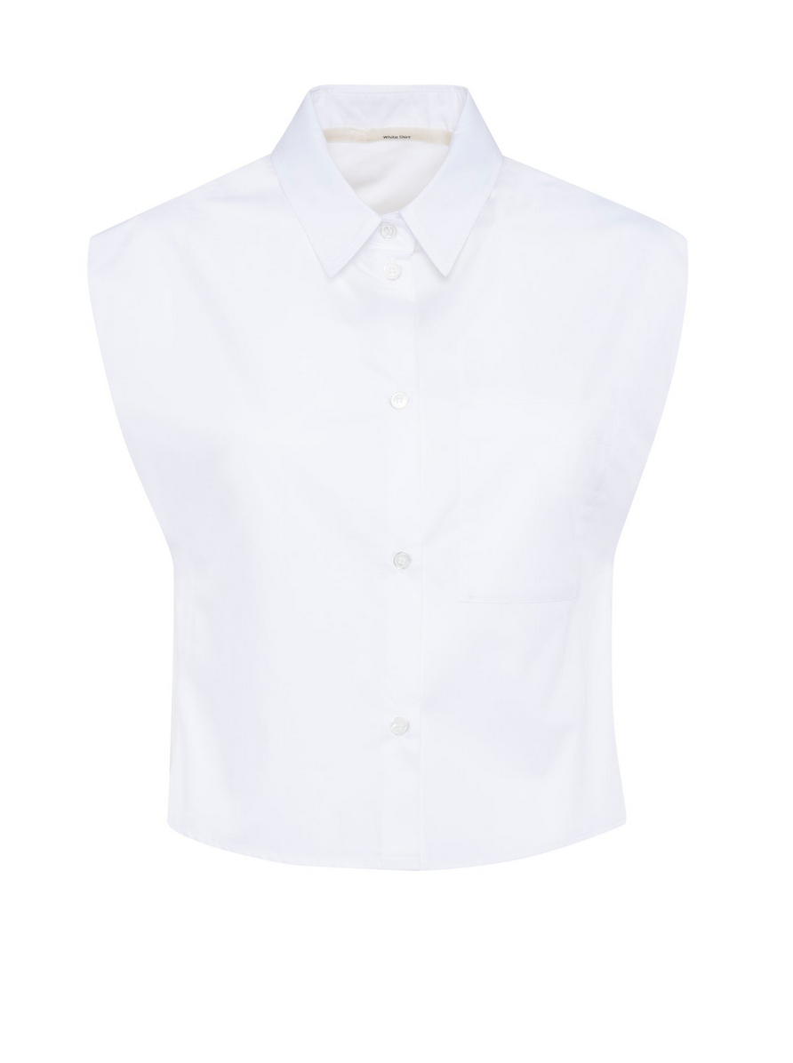 Lucky sleeveless shirt white