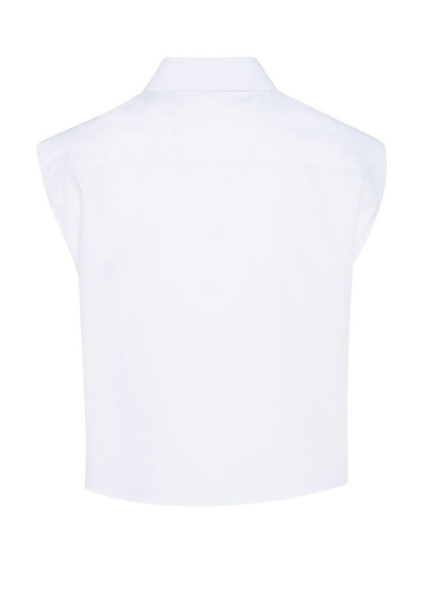 Lucky sleeveless shirt white