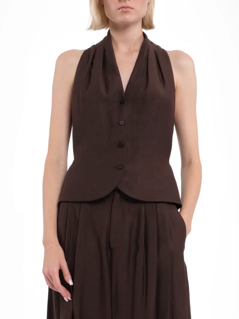 Cedro chocolate brown vest