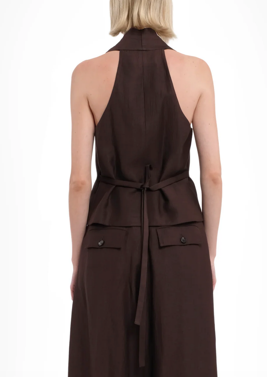 Cedro chocolate brown vest