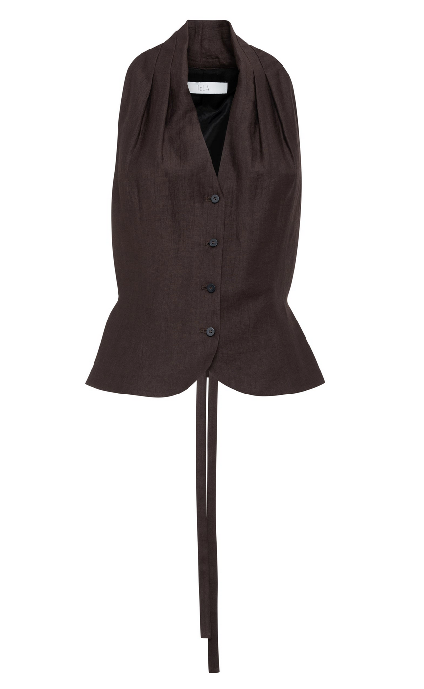 Cedro chocolate brown vest