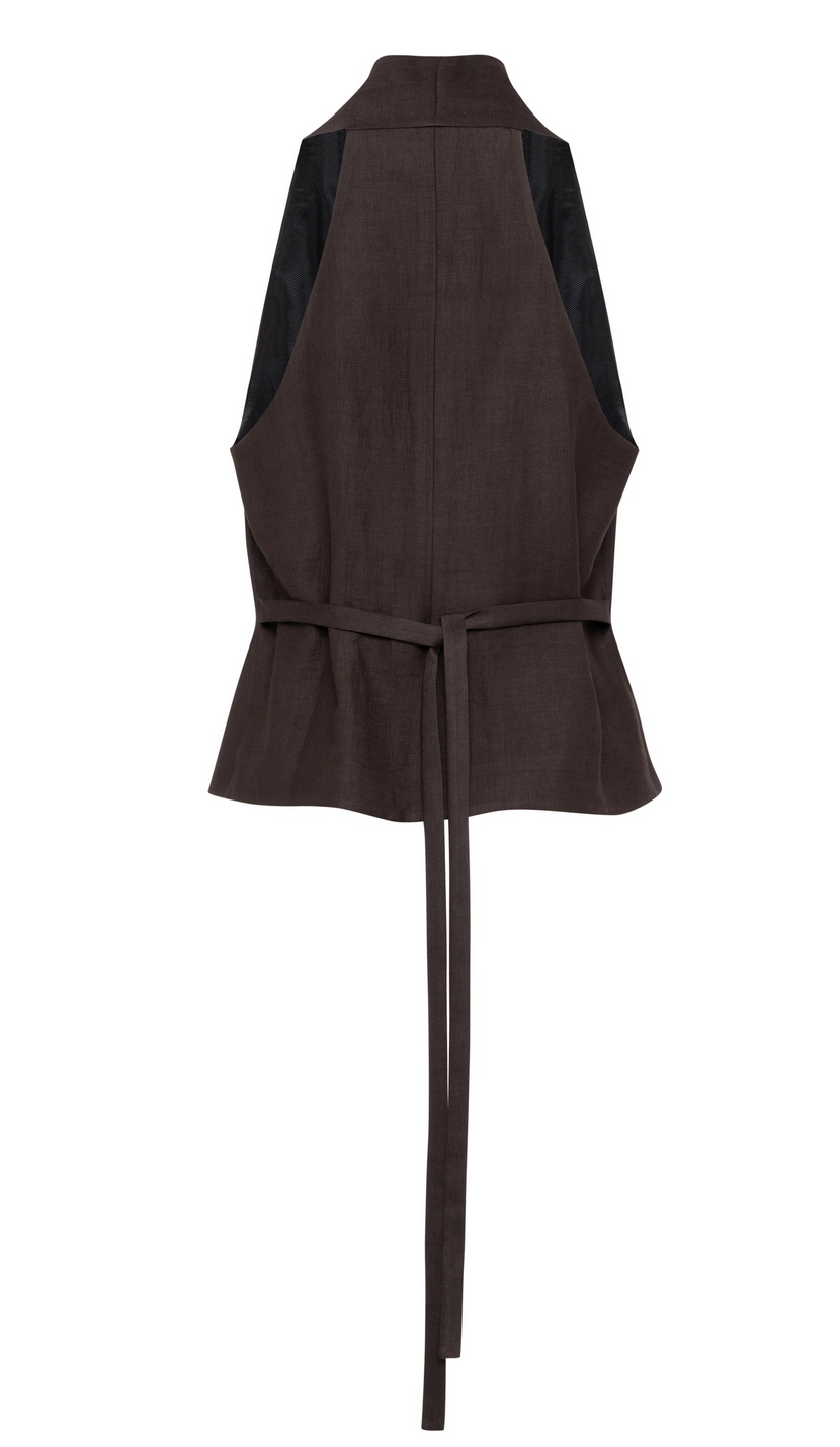 Cedro chocolate brown vest
