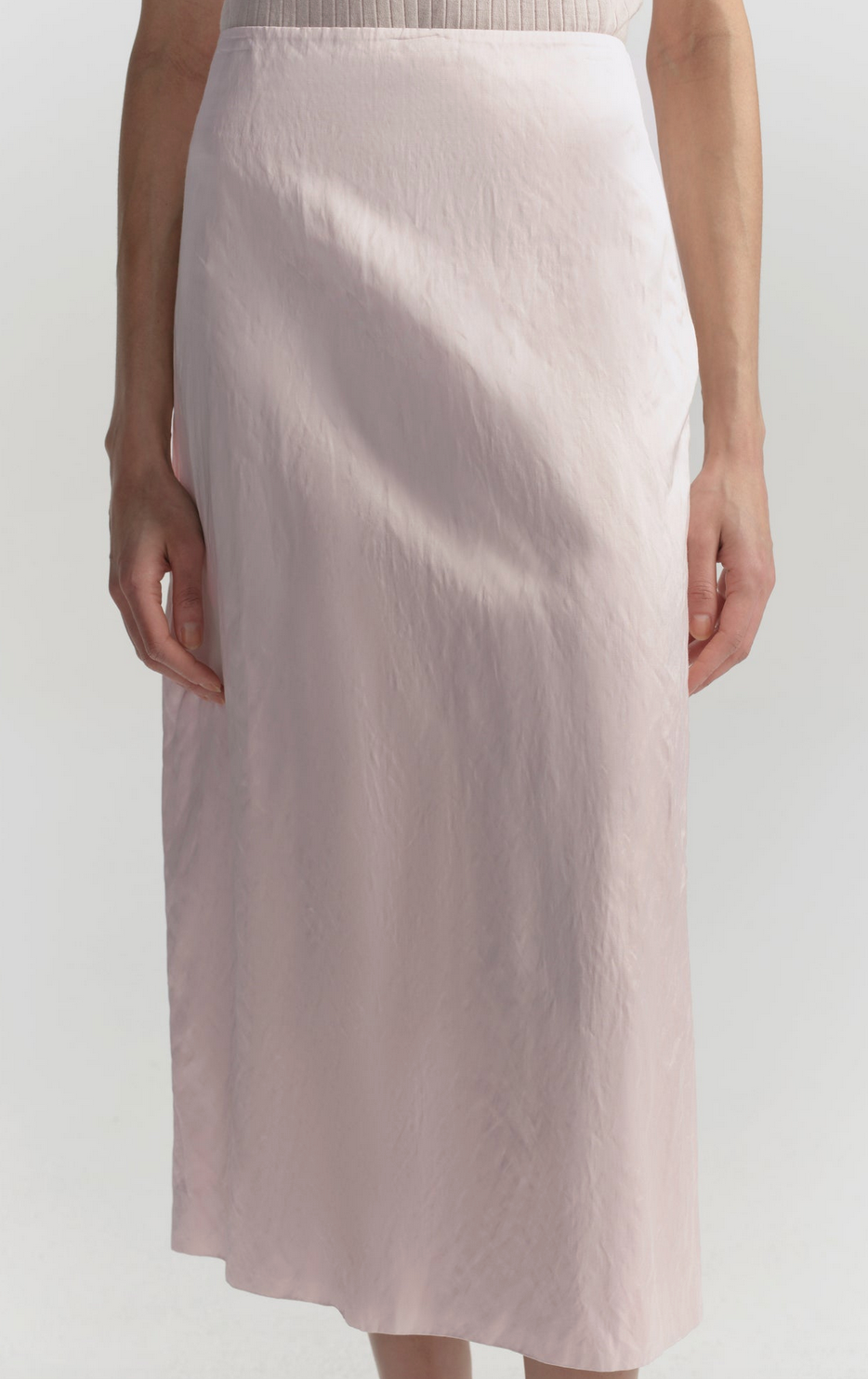 Phoebe Satin Midi Skirt Cherry Blossom