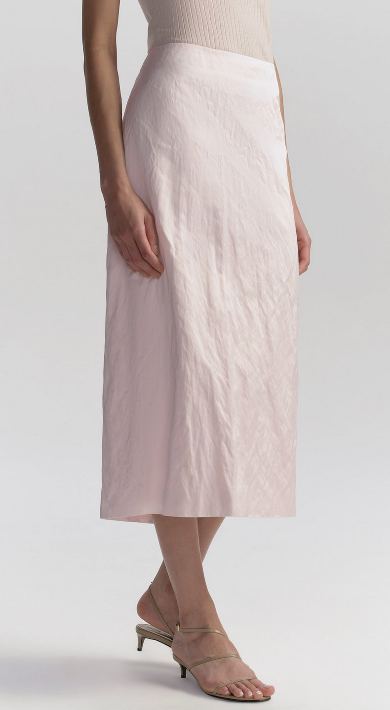 Phoebe Satin Midi Skirt Cherry Blossom