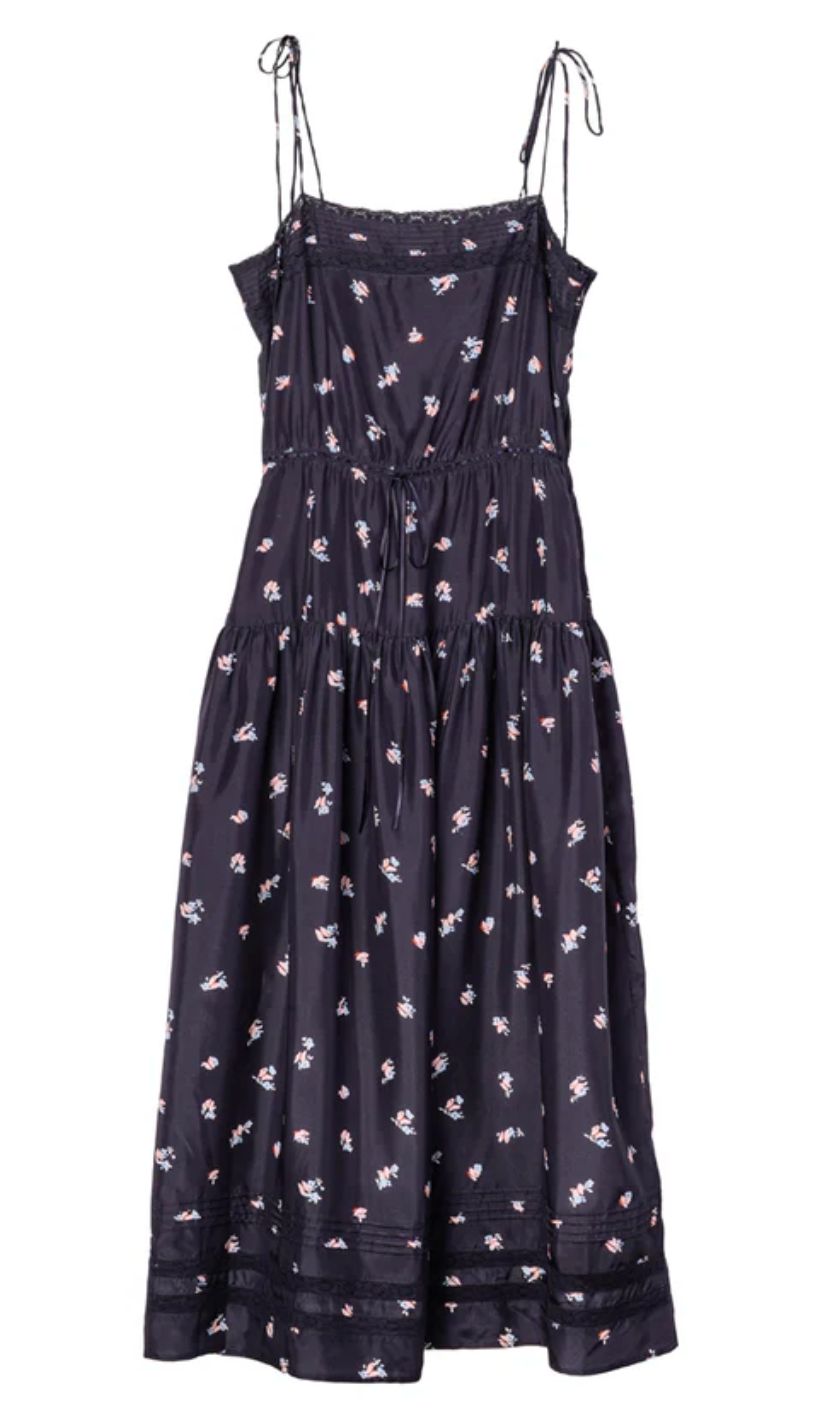 petra papillon silk dress