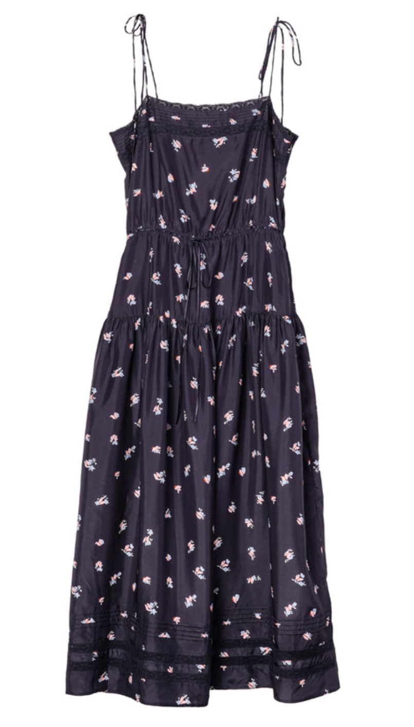 petra papillon silk dress