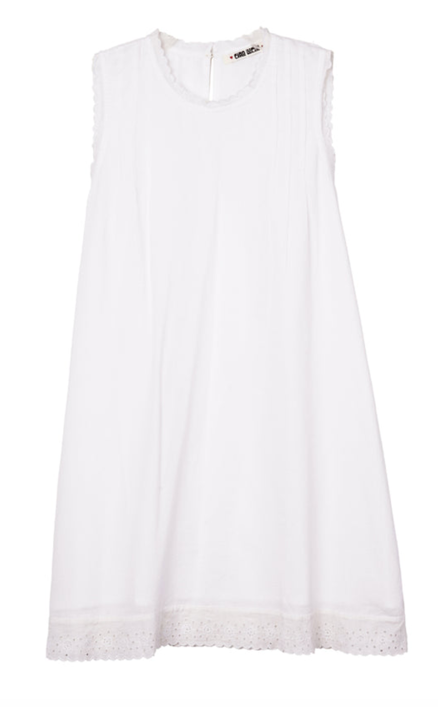 Ebba white embroidered cotton dress