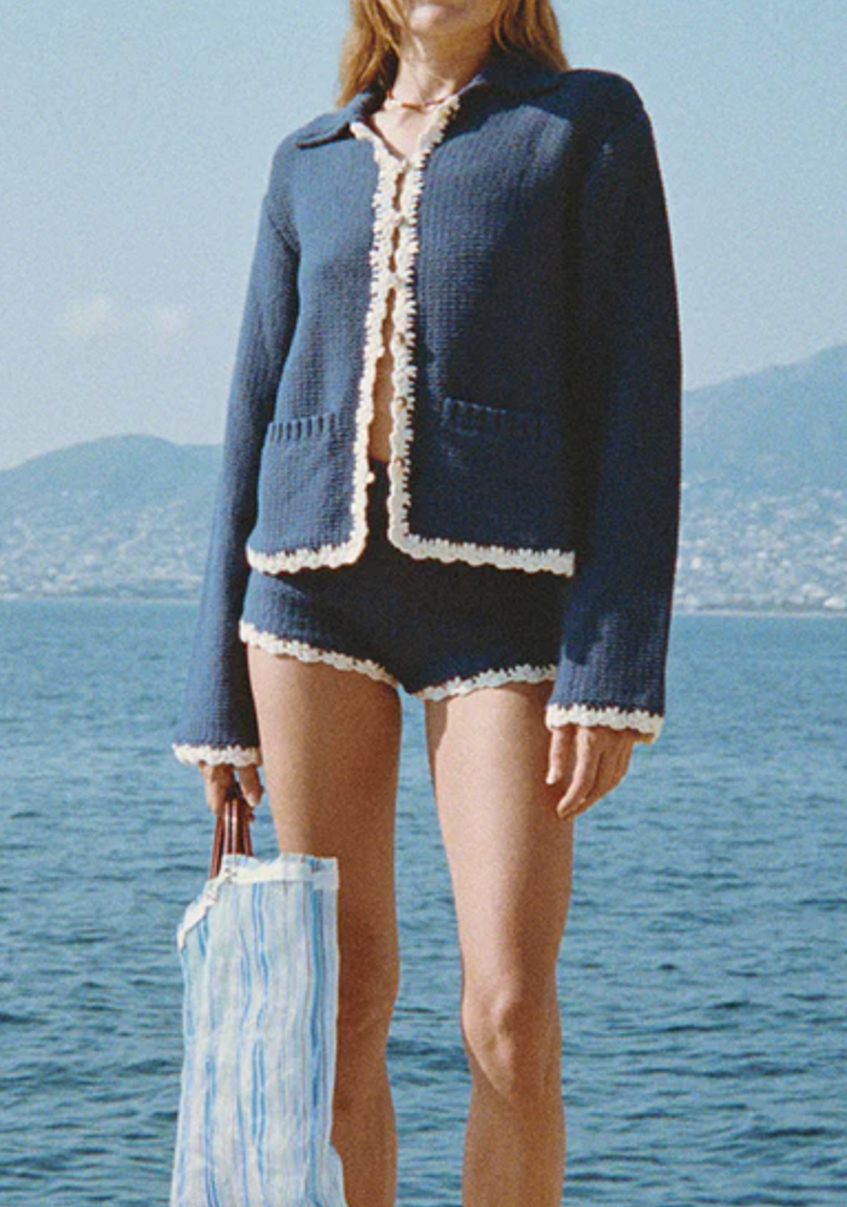 Reyla midnight knit jacket navy