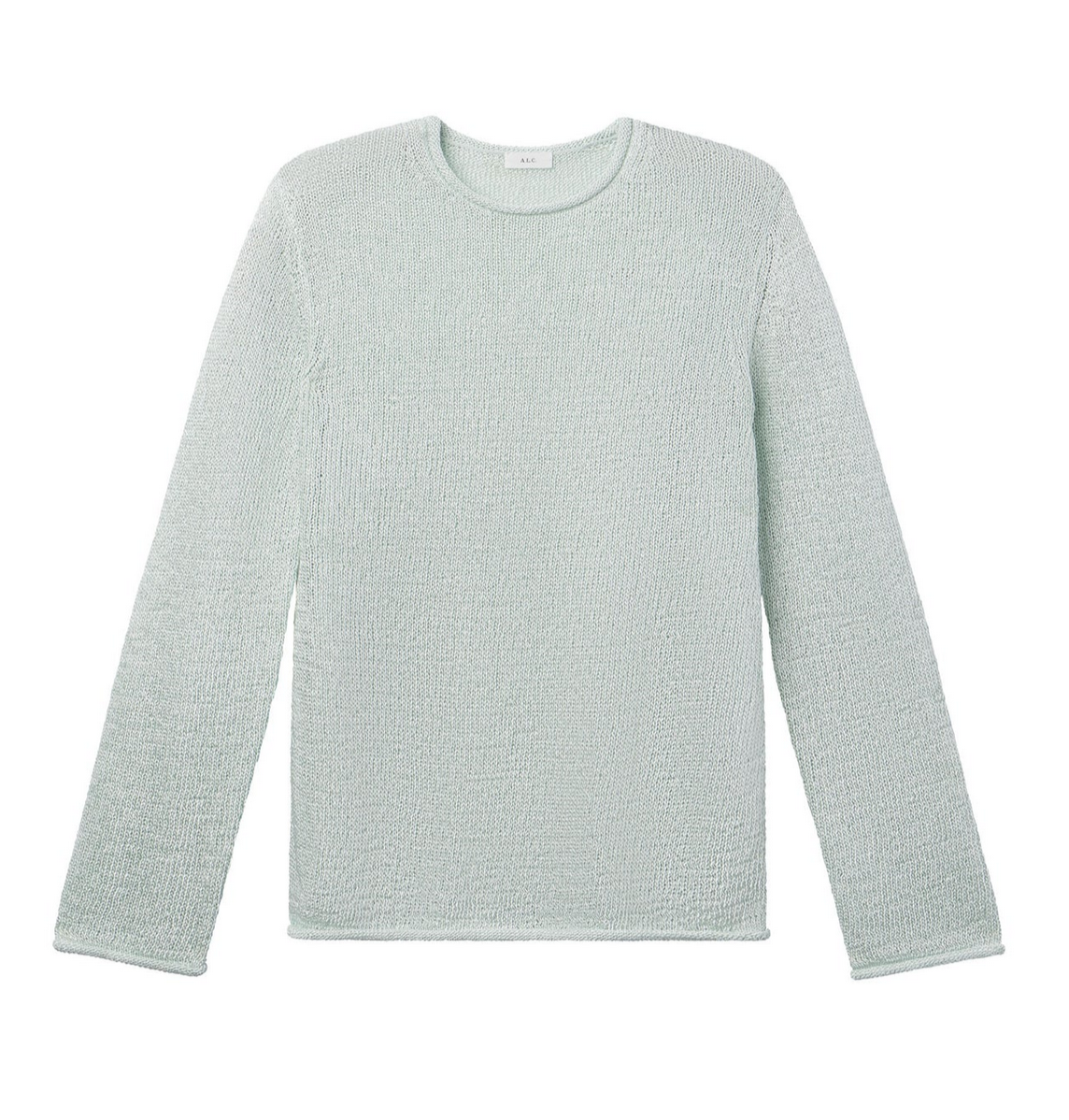 ash open knit sweater pale mint