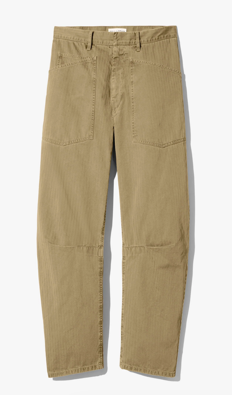 shon herringbone pant french khaki