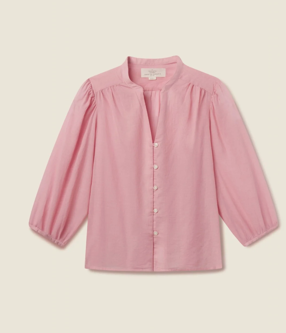 Maisey blouse blush houndstooth