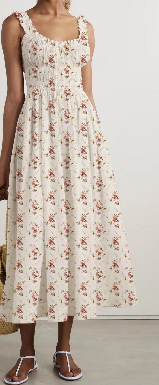 Emmaretta Dress Blanc Prairie Rose