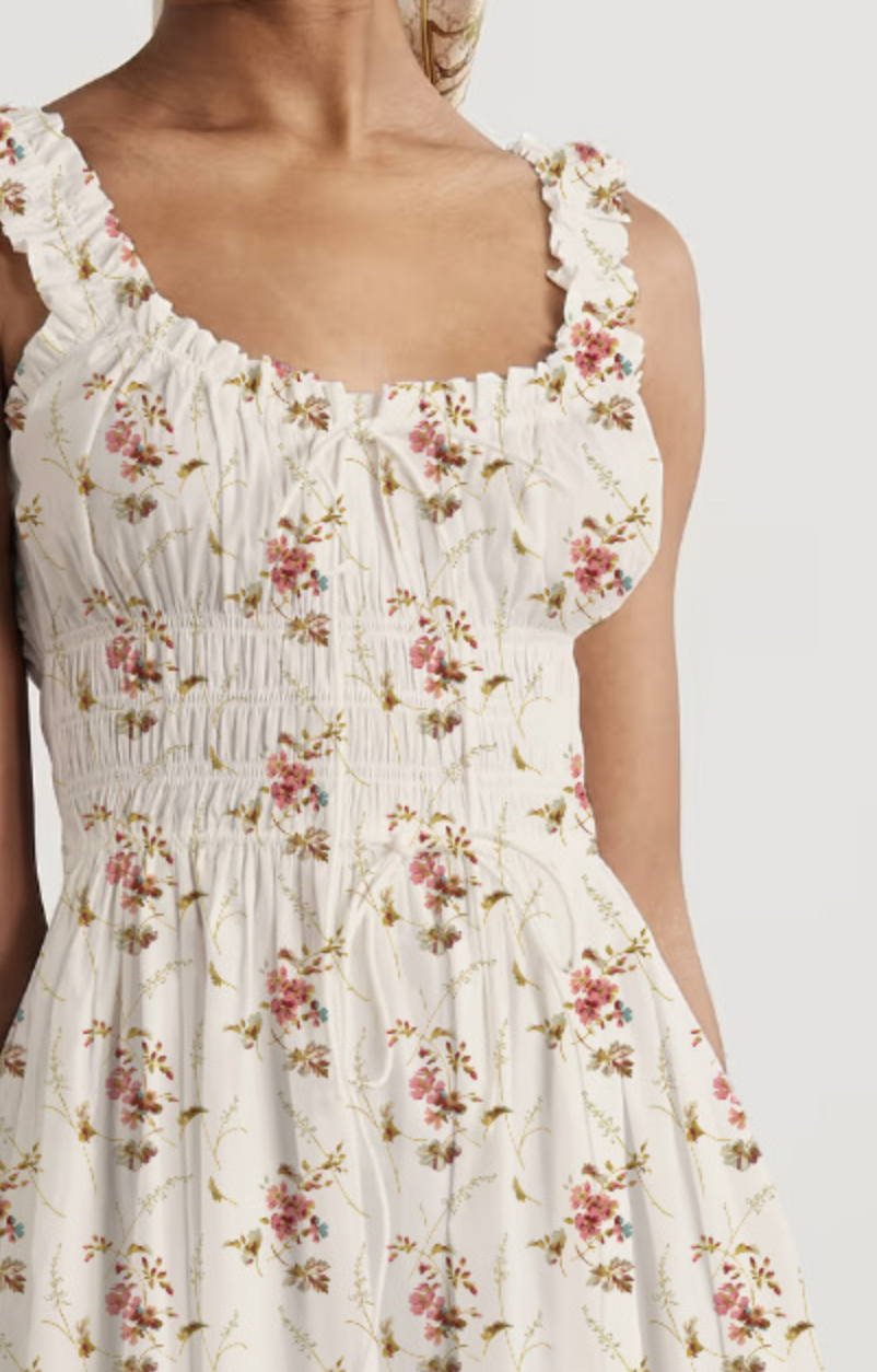 Emmaretta Dress Blanc Prairie Rose