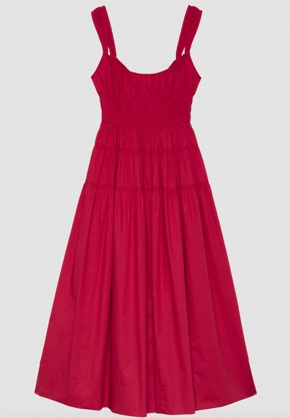 Clover Dress Deep Tomato