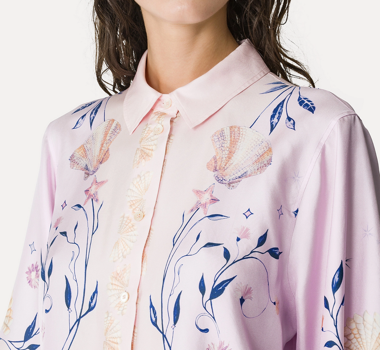 deliverance print half sleeve shirt top in sweet