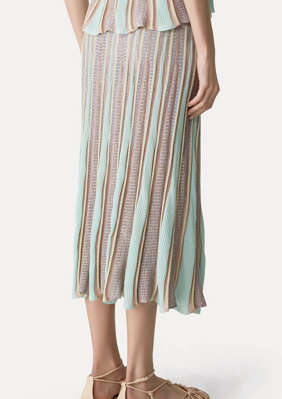 long les folies jacquard tulip skirt lucente