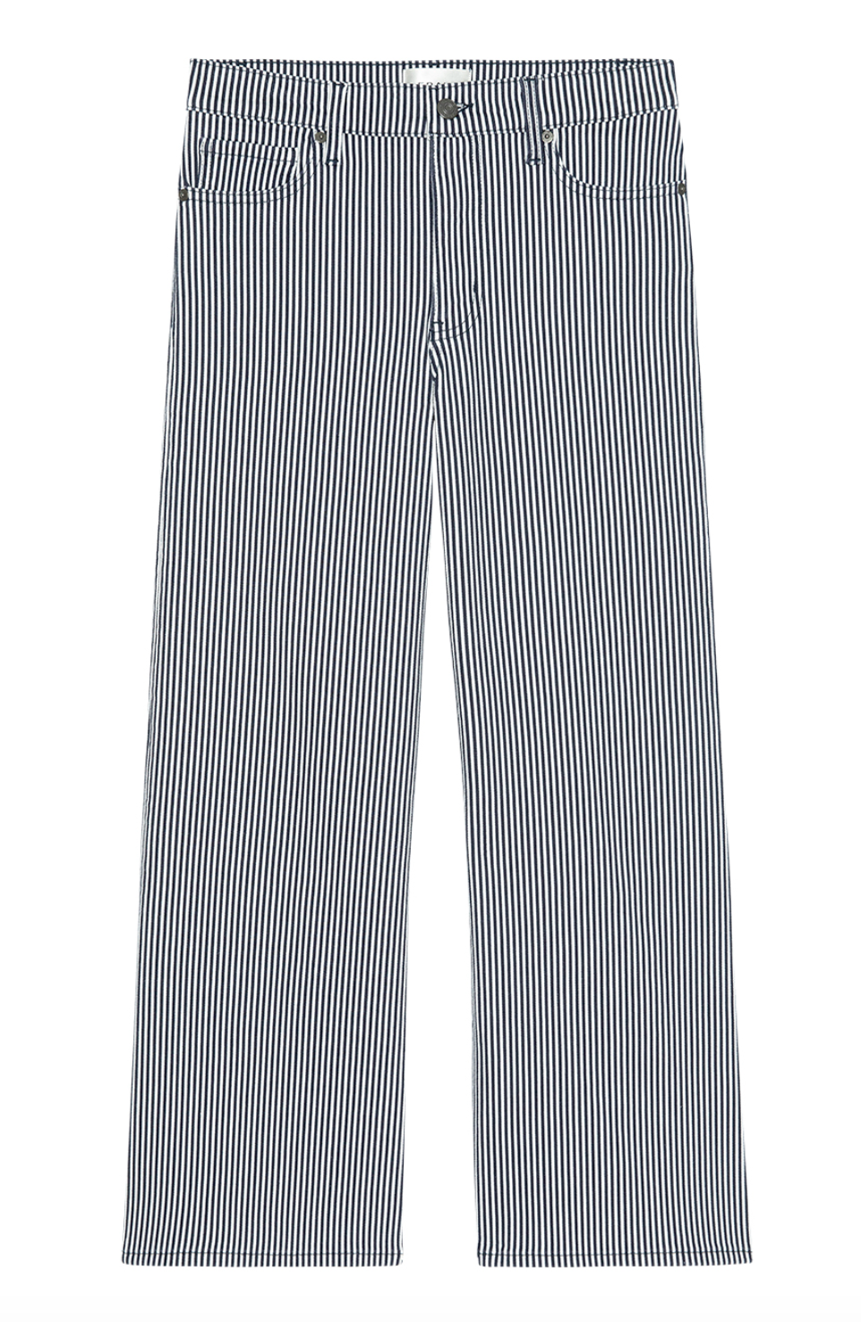 le slim palazzo navy stripe