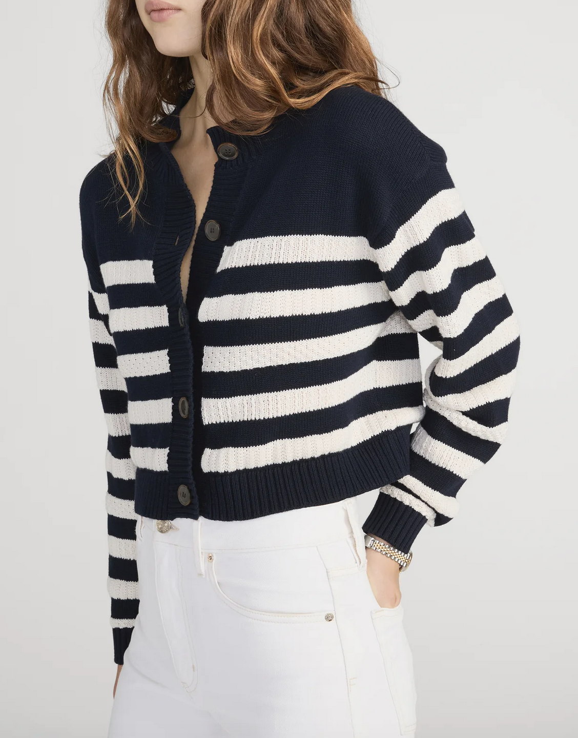the variation femme cardi navy multi