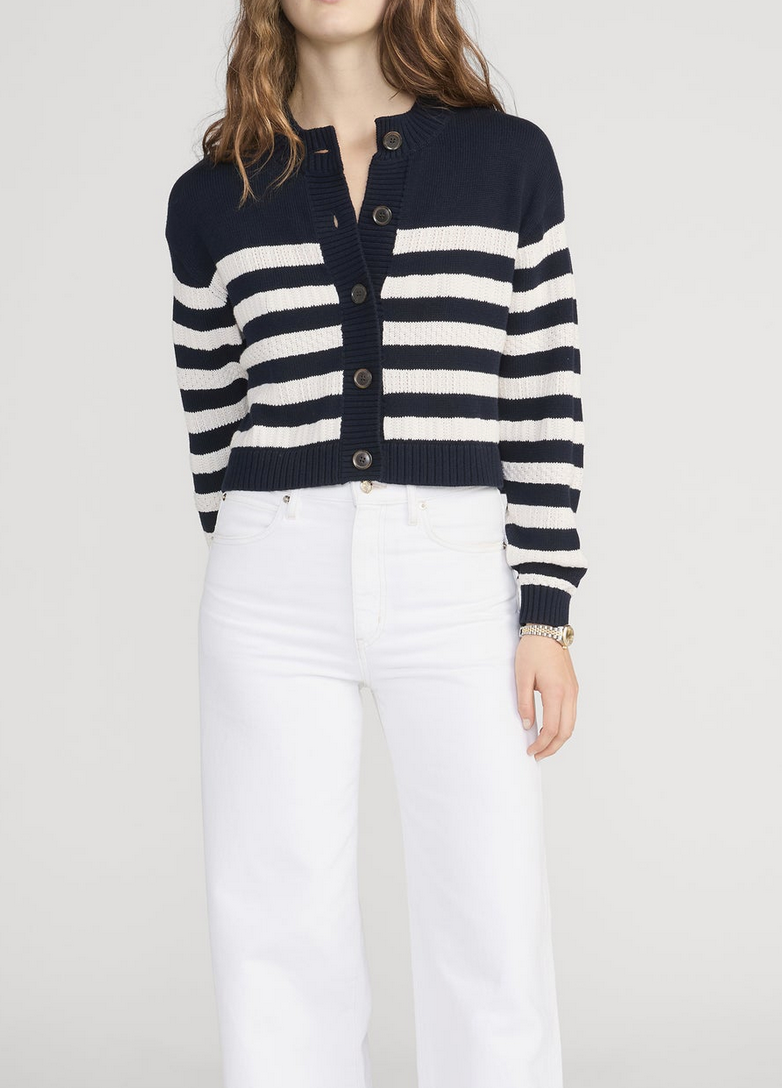 the variation femme cardi navy multi