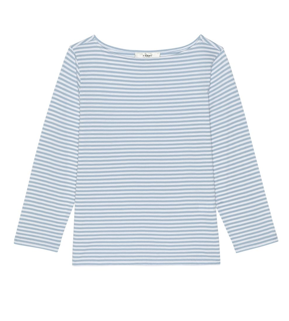 the L/S boatneck tee powder blue multi