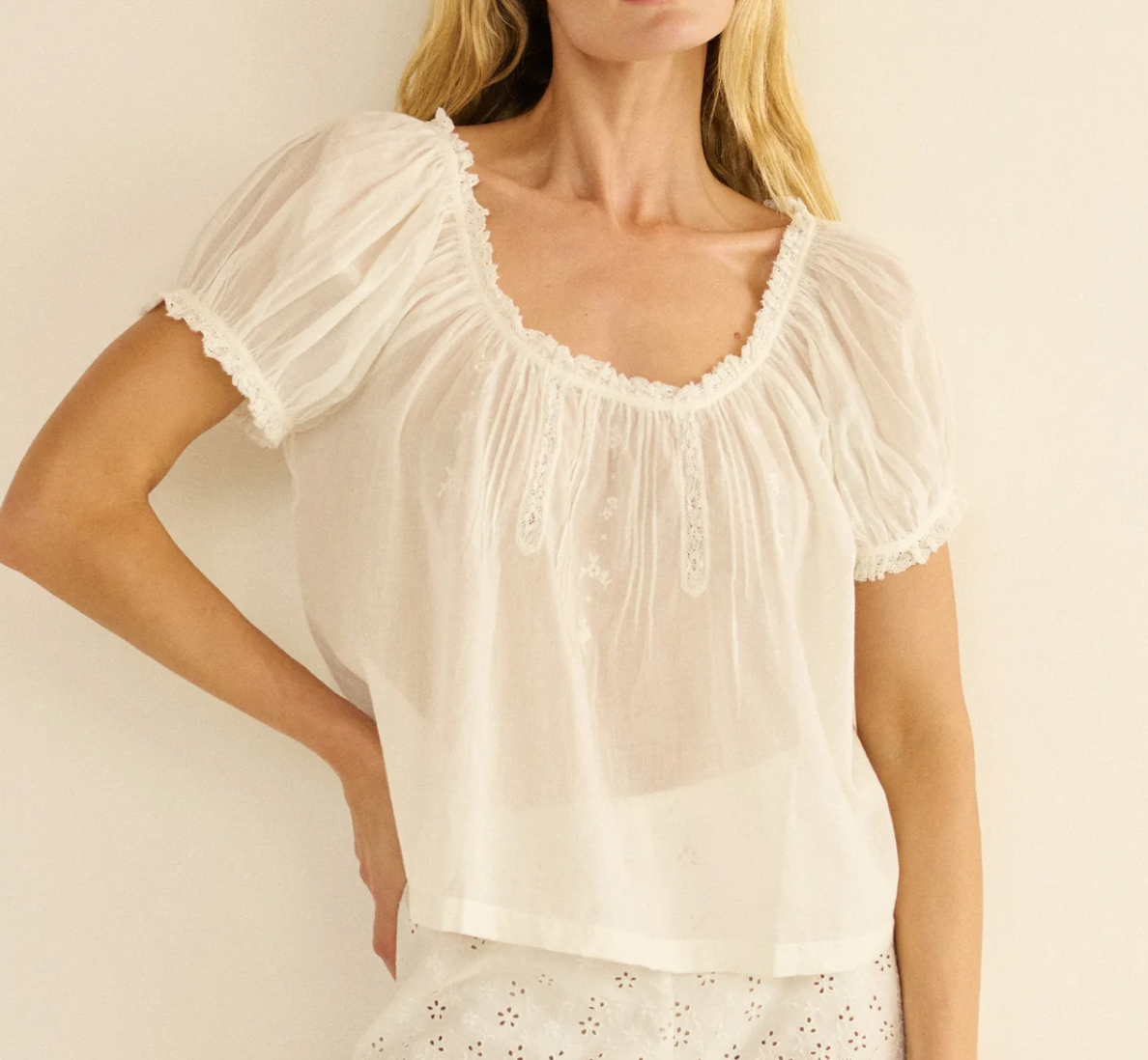 Frederica Top Creme Citron