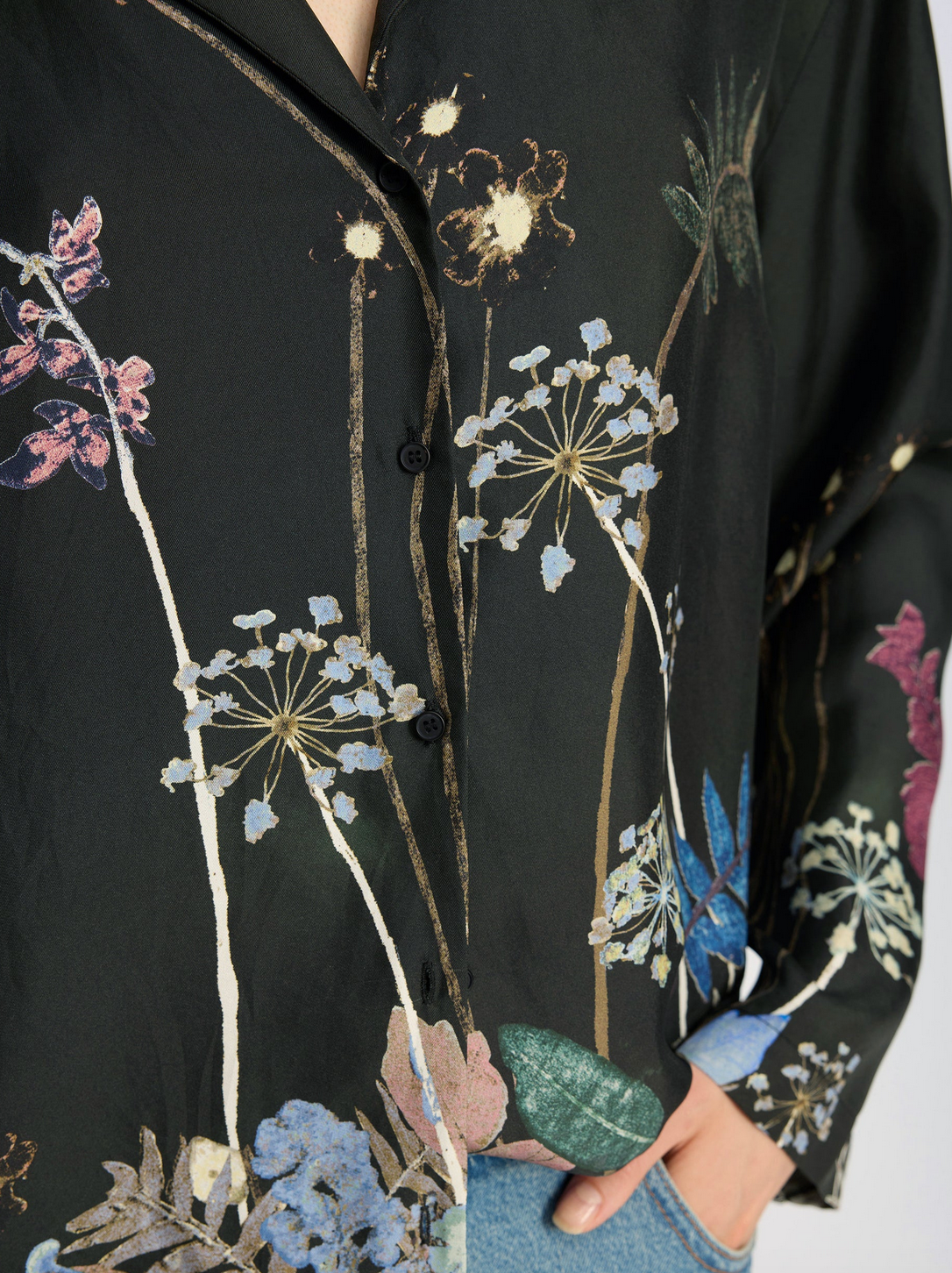 Faiza top print black