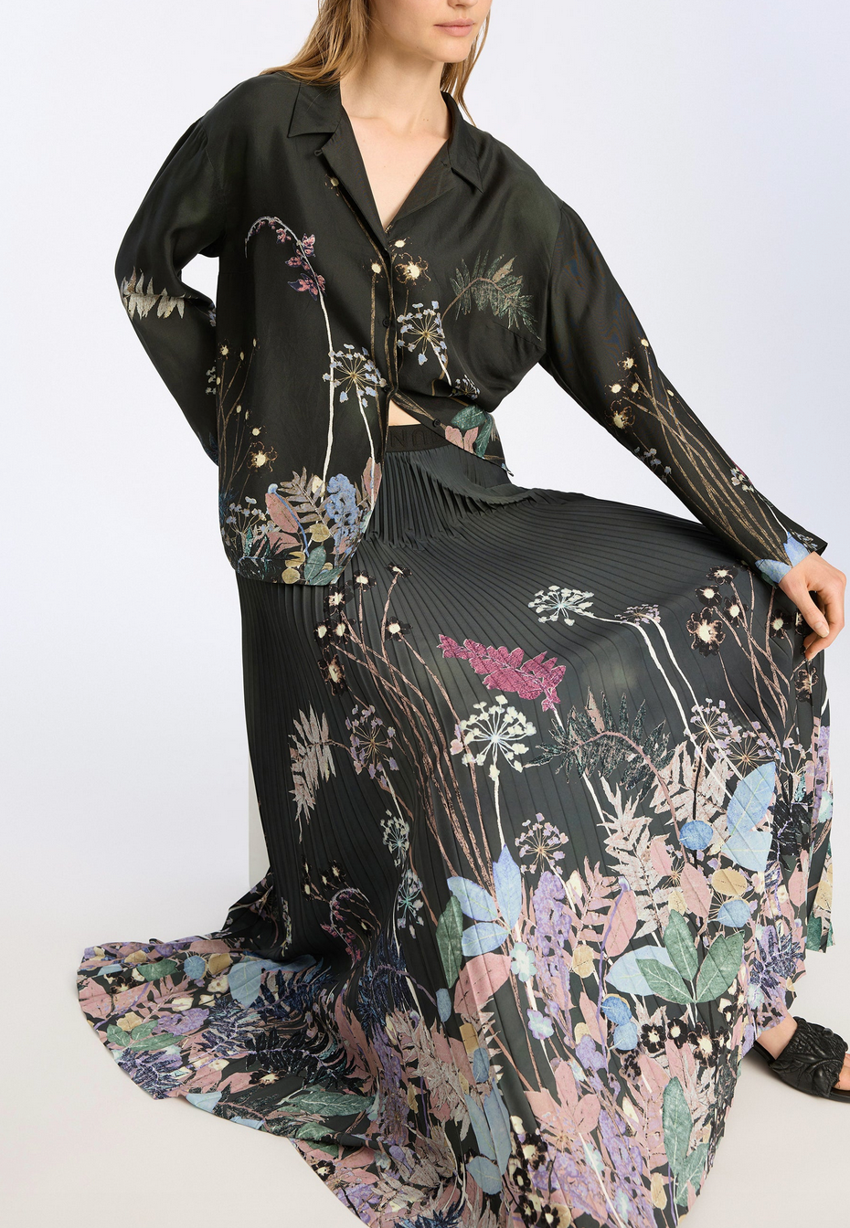 taulla skirt black print