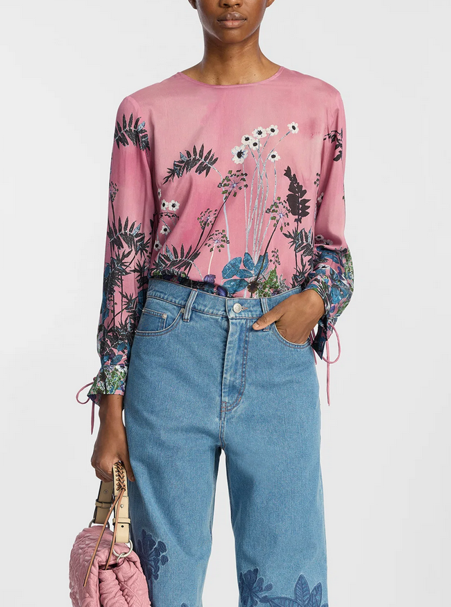 basilia top berry print