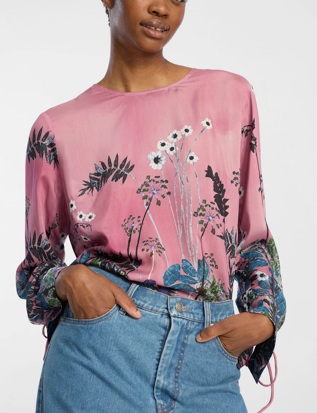 basilia top berry print
