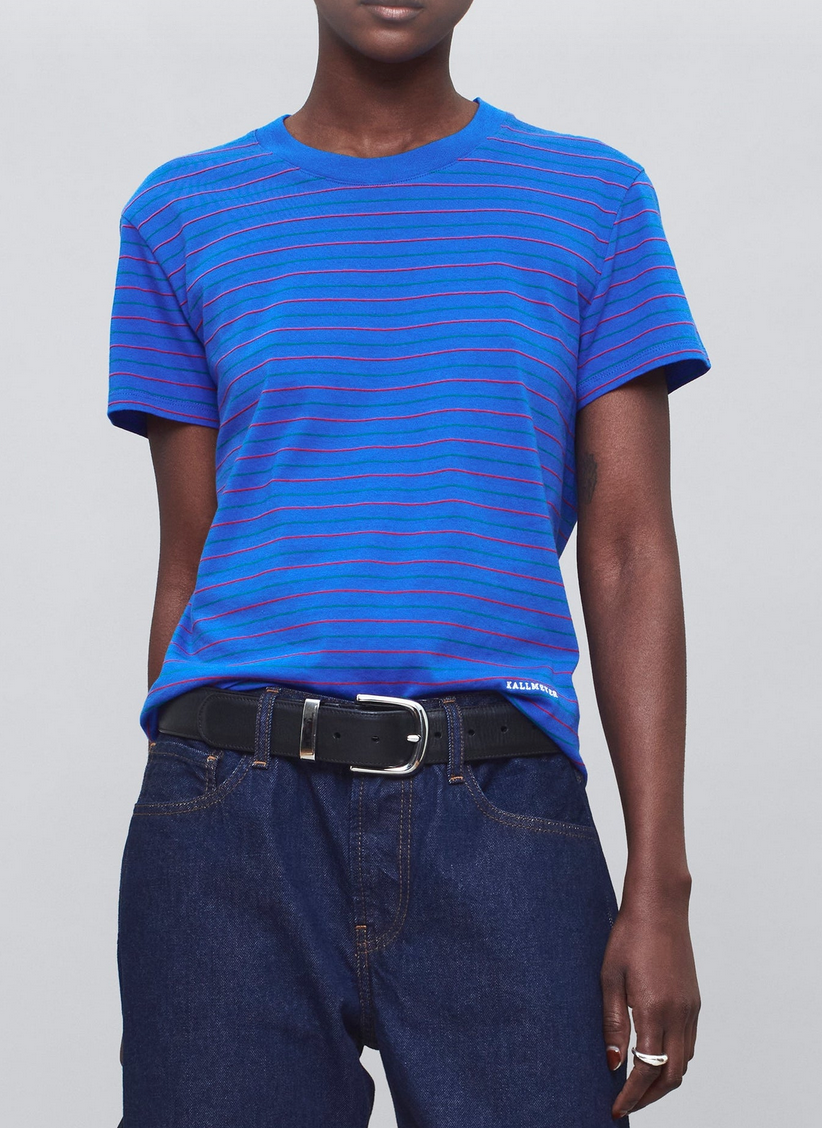 Kenzie t-shirt in cobalt multi stripe