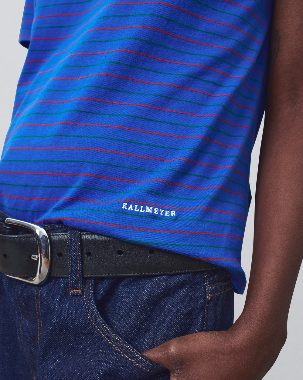 Kenzie t-shirt in cobalt multi stripe