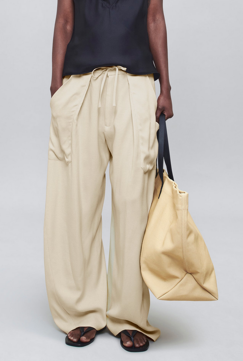 Clemence pant in waffle weave blonde