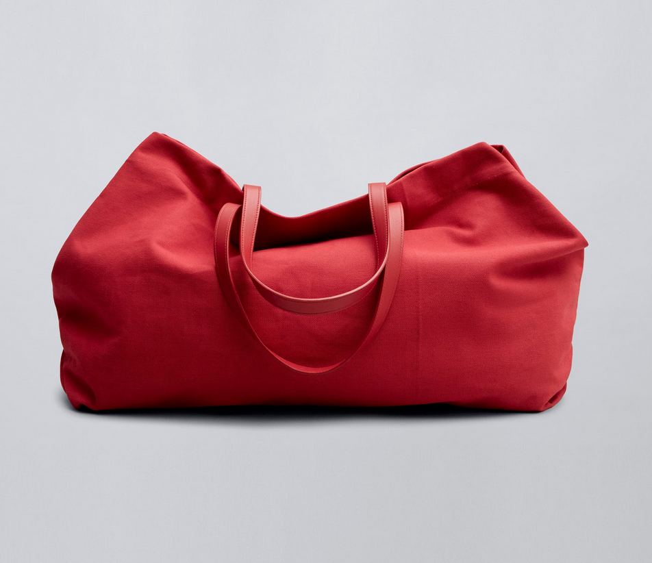 Cottage tote canvas crimson