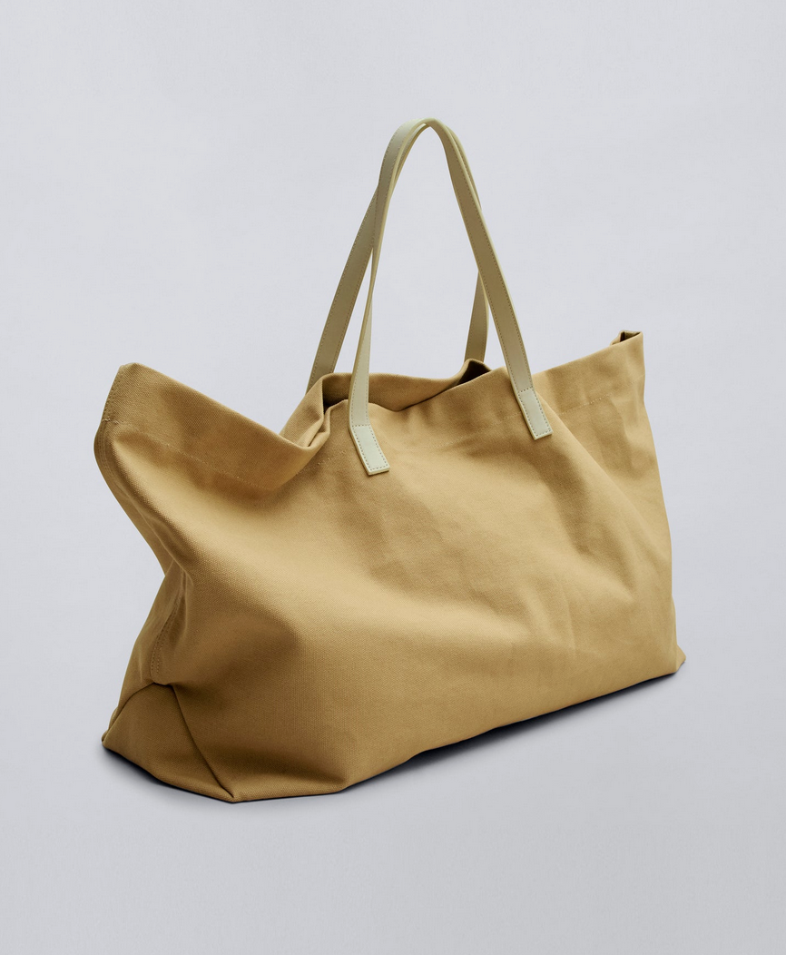 cottage tote in canvas khaki