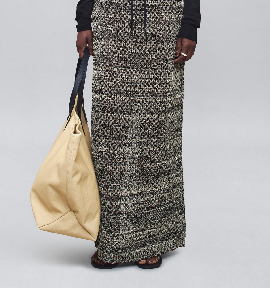 cottage tote in canvas khaki