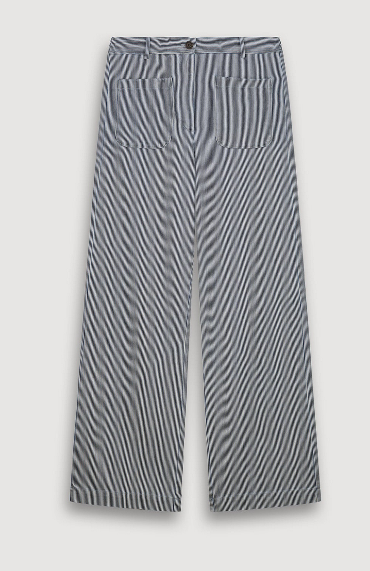 Poli striped pants white and blue
