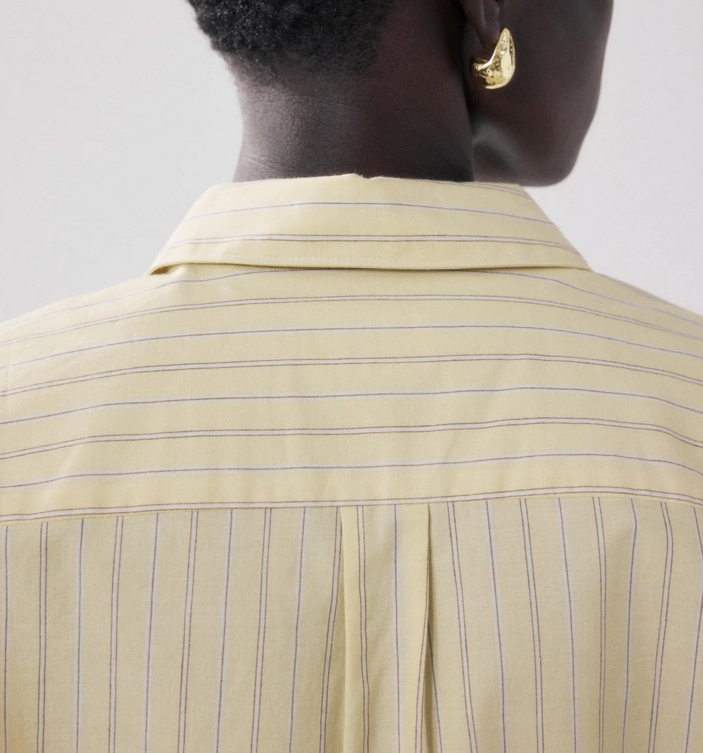 Charlot shirt yellow and brown stripe