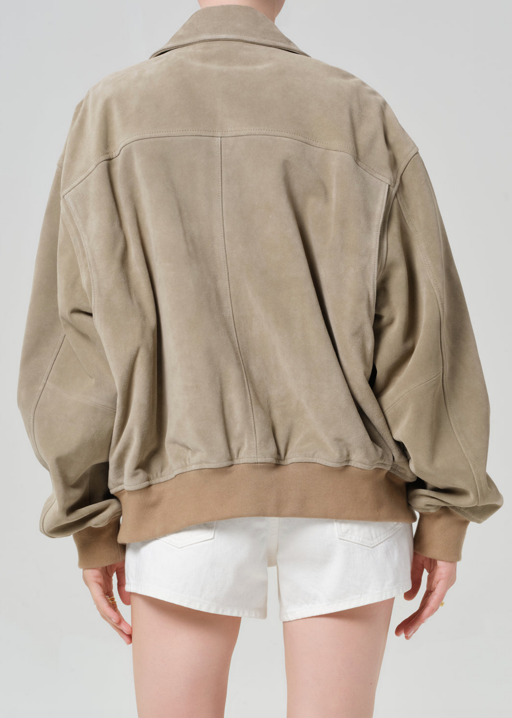 Vivienne suede jacket in deep olive