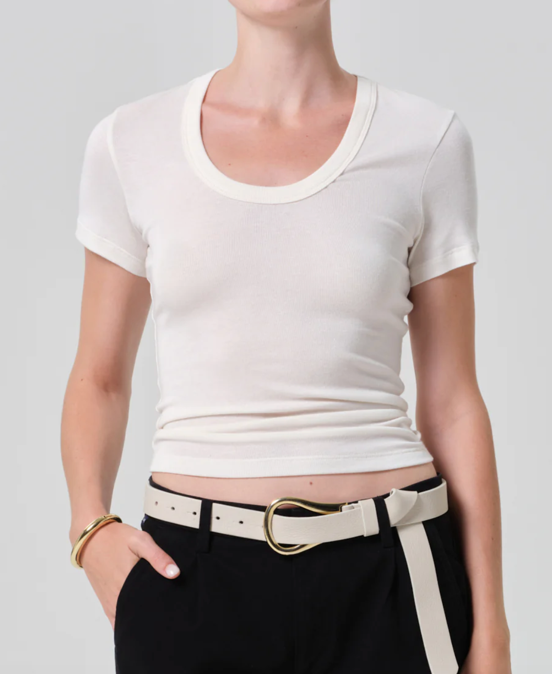 Maude u neck tee pashmina
