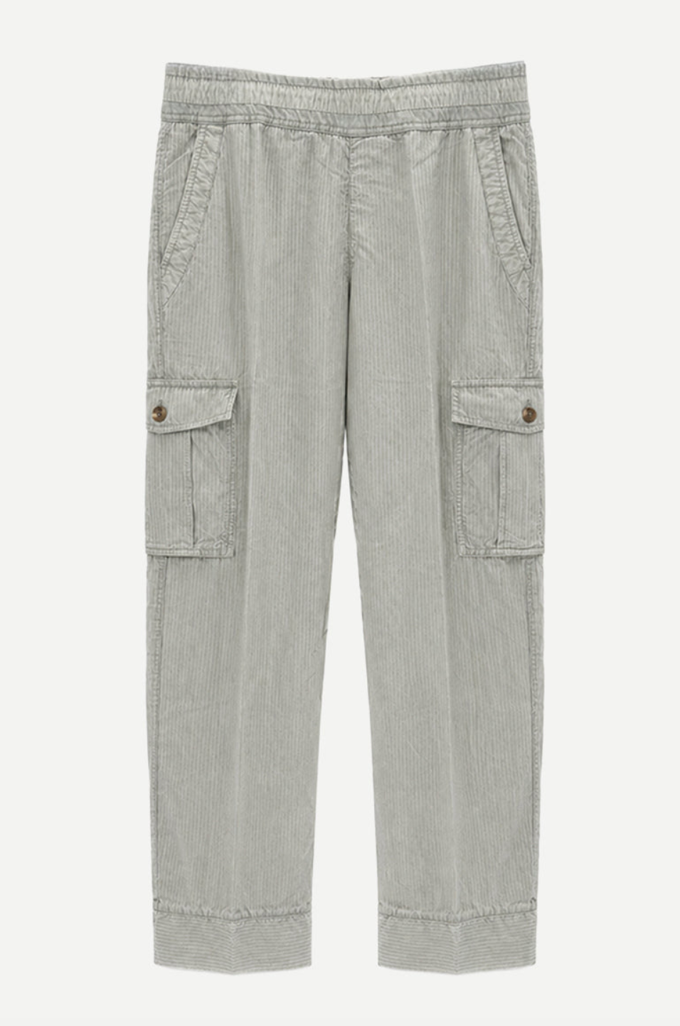Seersucker cargo pant celery pigment