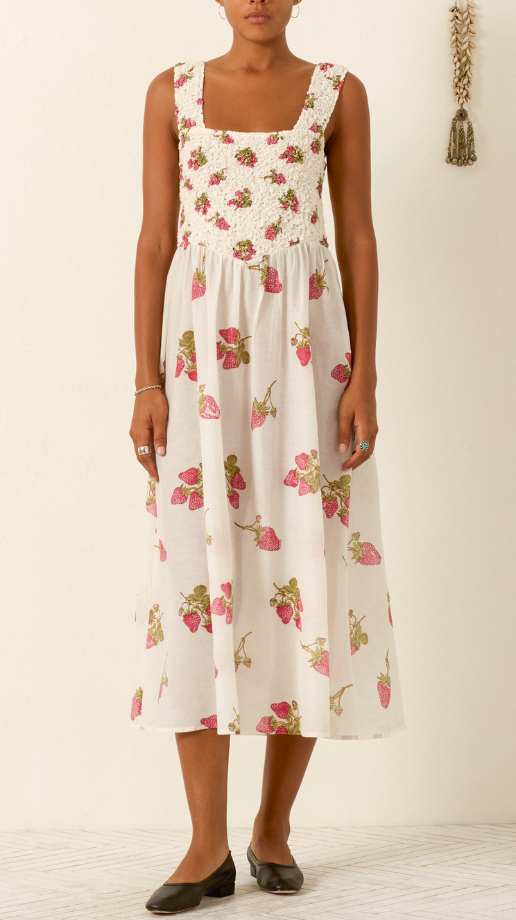 Kay strawberry dot dress