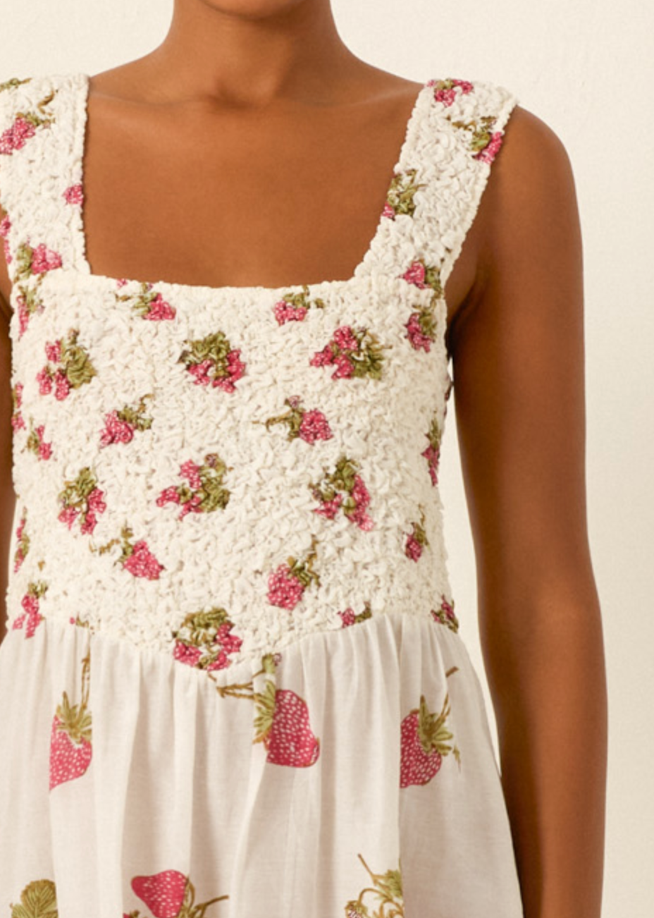Kay strawberry dot dress