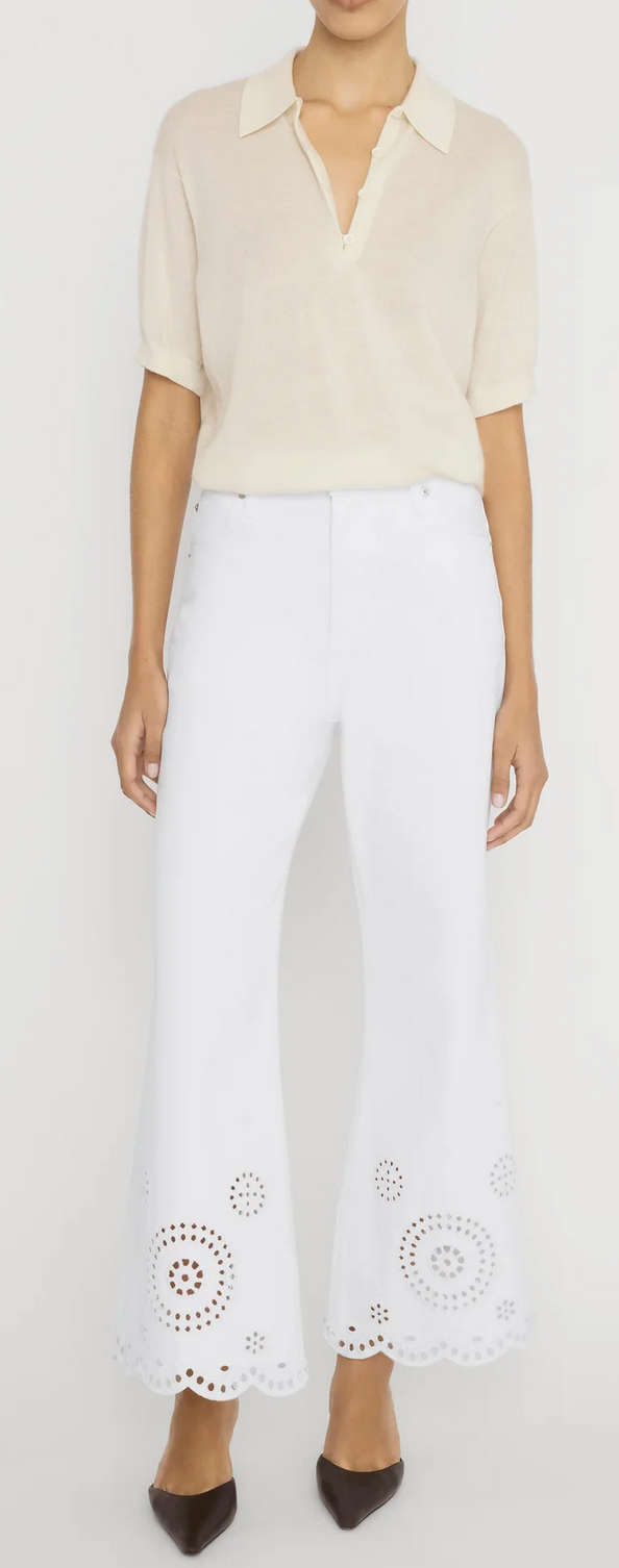 The Eyelet Flare White