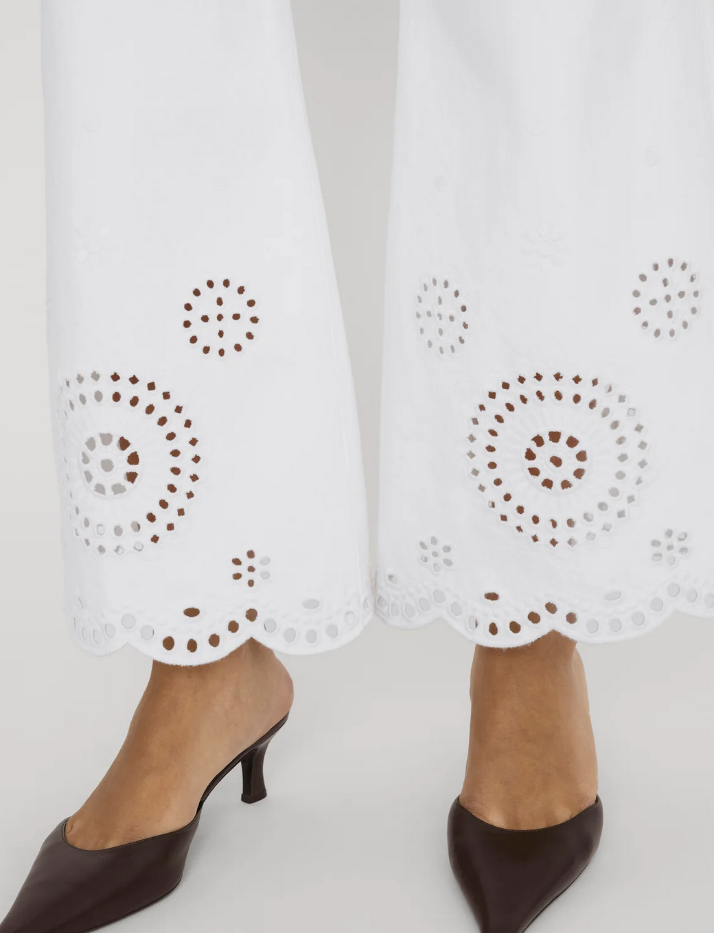 The Eyelet Flare White