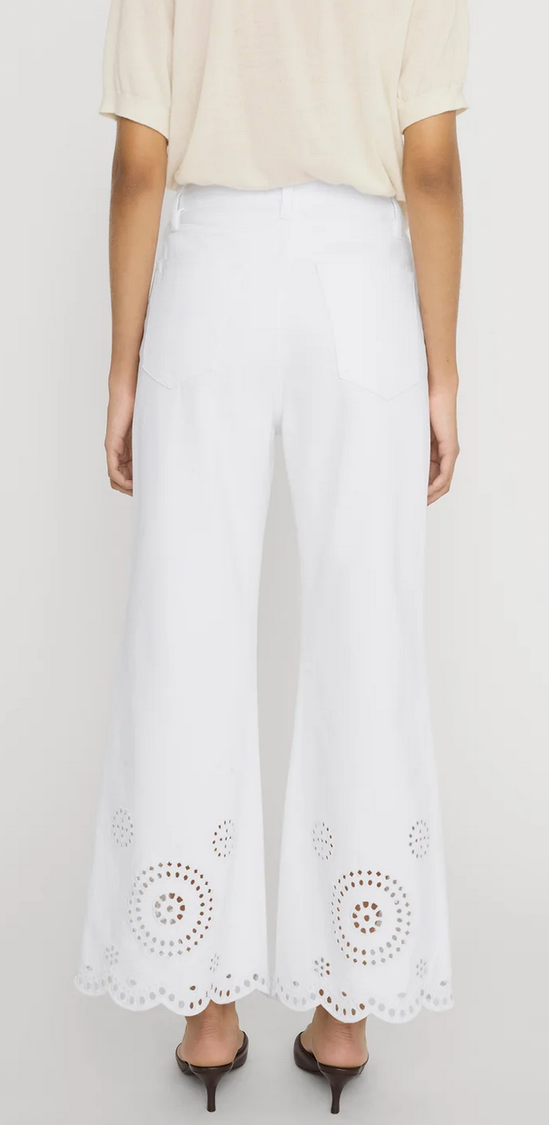 The Eyelet Flare White