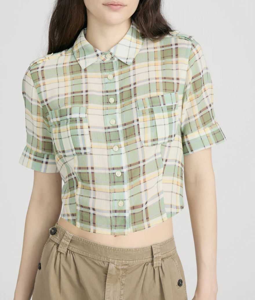 The Utility Shirt Jade Green Plaid