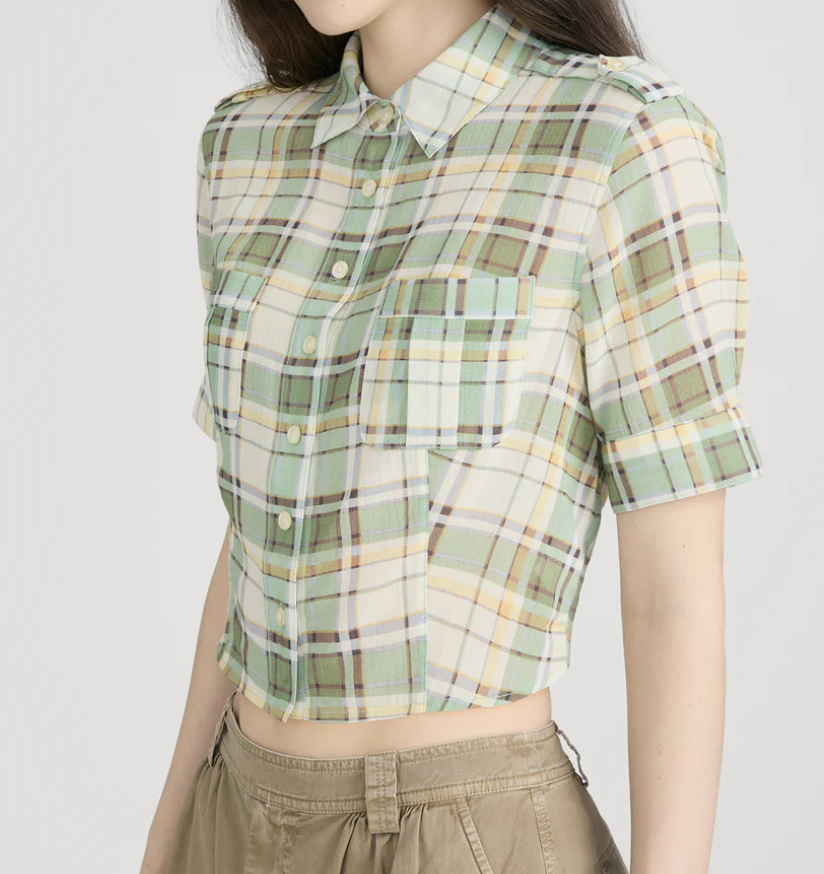 The Utility Shirt Jade Green Plaid