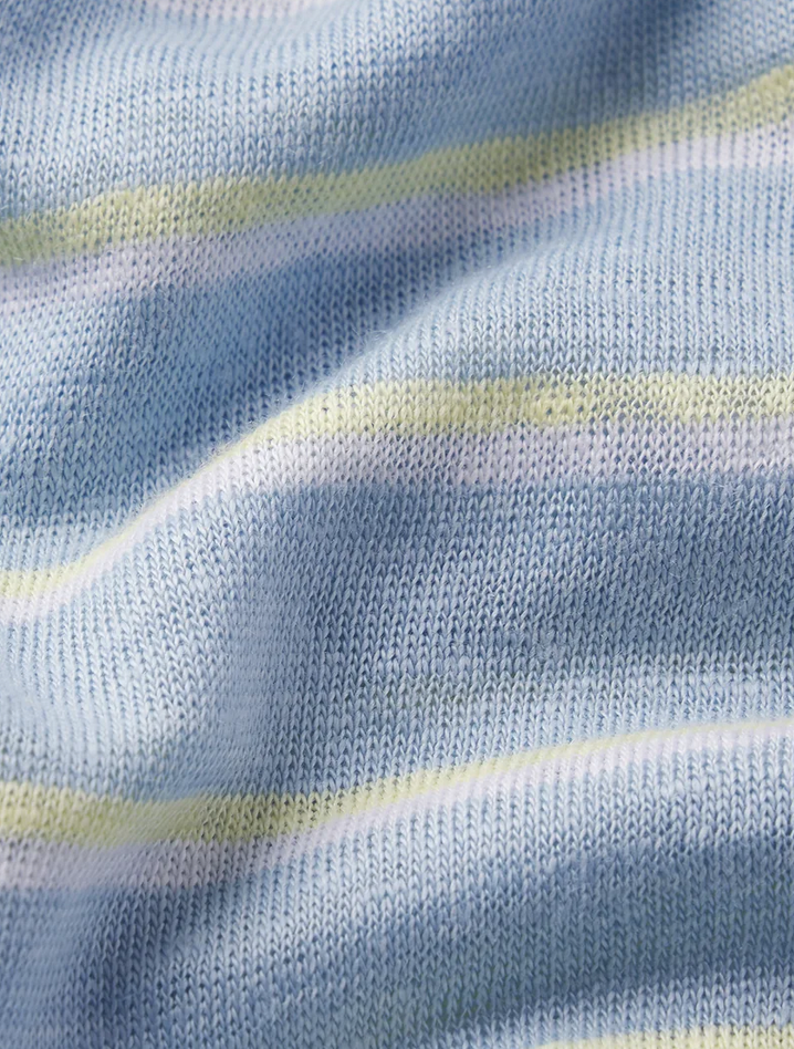 Linen Baby Tee Chambray Blue Multi