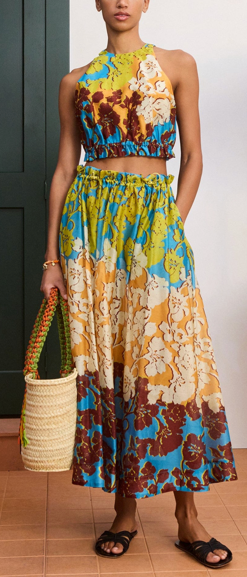 splice crop top multi